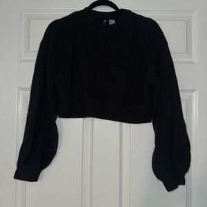 H&M Black Cropped Sweater